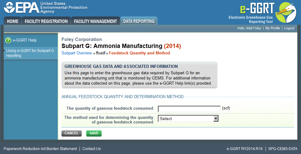 Subpart G: Step 4 - Enter Supplemental Unit Information and click the SAVE button